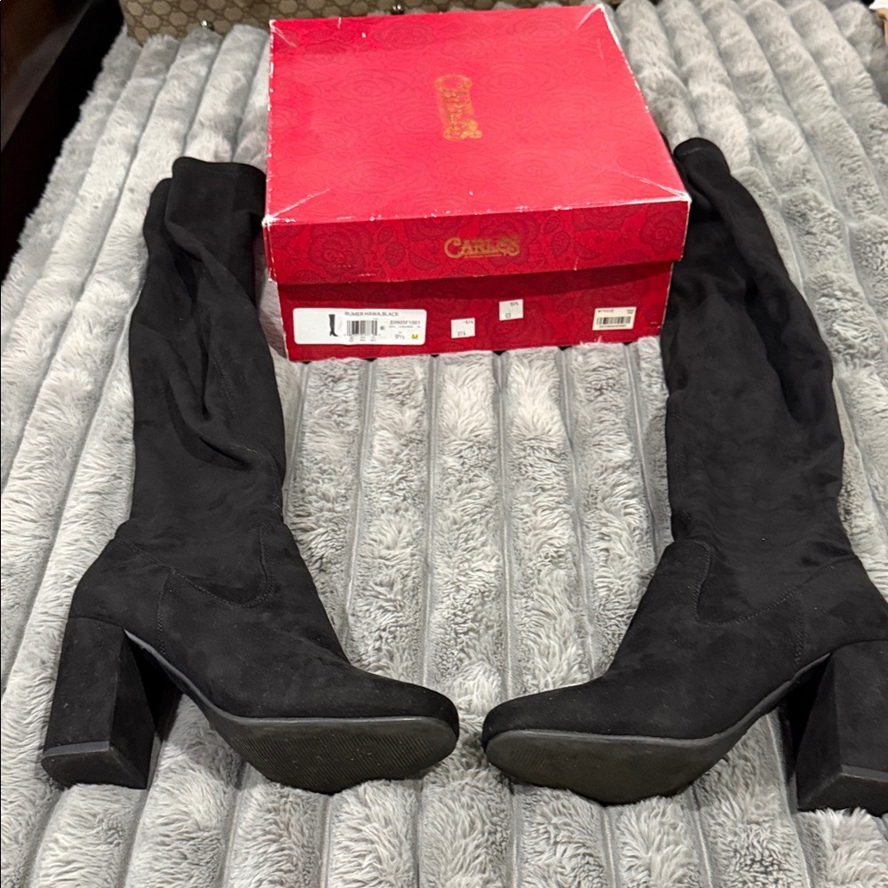 Carlos by Carlos Santana Black Over the Knee Boots